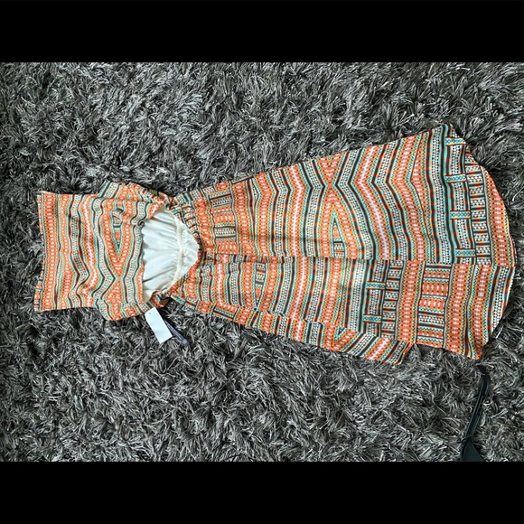 Multi-Color Sleeveless High Low Dress - Picture 2 of 6